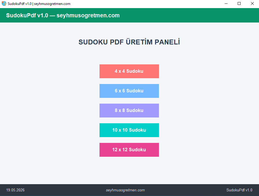SudokuPdf v1.0